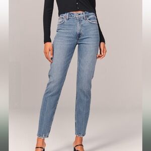 Abercrombie & Fitch High-Rise Light Blue Straight Jeans